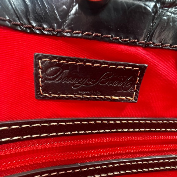 Dooney & Bourke Oakdale Brenna Satchel Croc Embossed Leather Espresso Handbag - Picture 9 of 14